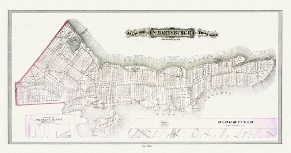 North Marysburgh Township, Prince Edward County, 1888, map on heavy cotton canvas, 45 x 65 cm, 18 x 24" approx.0