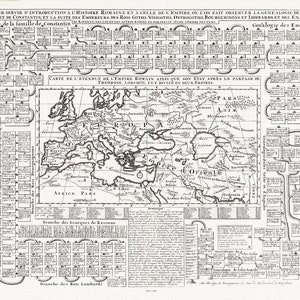 Henri Chatelain, Tome I. Carte de l'etendue de l'Empire Romain, 1718, map on heavy cotton canvas, 22x27" approx.