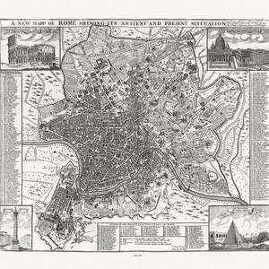 Senex ) John 1678-1740), A New Mapp of Rome Shewing Its Antient and Present Scituation, 1721