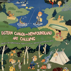 Eastern Canada is Calling, Travel Canadian Pacific, impressão vintage em tela, 50 x 70 cm, 20 x 25" aprox.