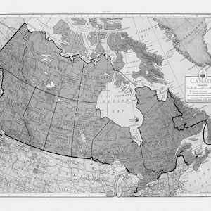 J.W. Clement Co., Canada, 1943 Ver. Bw7, map on heavy cotton canvas, 22x27" approx.