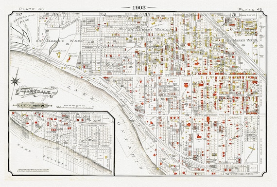 Plate 43, Toronto West, Parkdale South, 1903