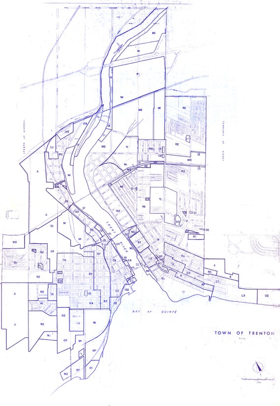 Trenton. Ont. A Planning and Development Map. 1960   , map on durable cotton canvas, 50 x 70 cm, 20 x 25" approx.