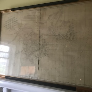 Des Barres, Coast of Nova Scotia, New England, New-York, The Gulf and River of St. Lawrence, 1777, 1st State, an original map, museum framed