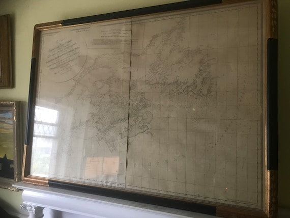 Des Barres, Coast of Nova Scotia, New England, New-York, The Gulf and River of St. Lawrence, 1777, 1st State, an original map, museum framed