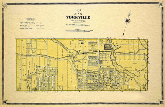 Cotterell, Yorkville, County of York, 1878 Ver.II, map on heavy cotton canvas, 22x27" approx.