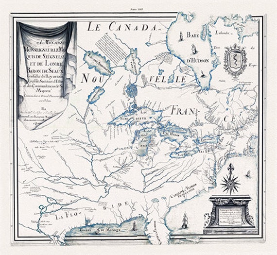 Amérique  septentrionale  sur les iournaux, mémoires, et observations les plus justes en l'année 1685