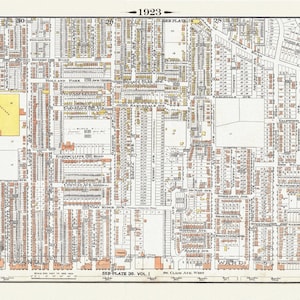 Teller 72, Toronto, North West, Wychwood, 1923, Karte auf schwerer Baumwollleinwand, 18x27in. Ca.