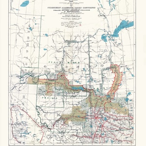 Nordalberta-Gebiete, einschließlich der Büros von Peace River, Grande Prairie, Edmonton, zeigen den Eingang zum Gehöft, 1919, Leinwand, 22x27"