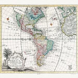 Euler, Sauerbrey et Rhode, Tabula Geographica Americae, 1753, Karte auf schwerer Baumwollleinwand, 22 x 27 in
