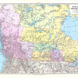 Stanford, British Columbia, North West Territory, 1901 , map on heavy cotton canvas, 22x27" approx.