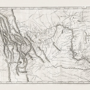 Lewis and Clark's track, across the western portion of North America in 1804, 5 & 6, , map on heavy cotton canvas, 22x27" approx.