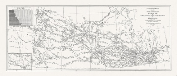 An Elevator map of Manitoba, Saskatchewan & Alberta, 1923,on heavy cotton canvas, 15x36" approx.