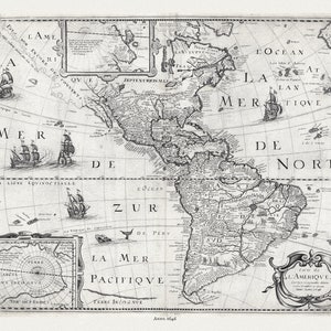 Pierre-Jean Mariette, Carte de l'Amerique, 1646