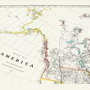 Arrowsmith's America (North West portion), 1824 , map on heavy cotton canvas, 22x27" approx.