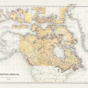 Bartholomew, British America, 1856, map on heavy cotton canvas, 22x27" approx