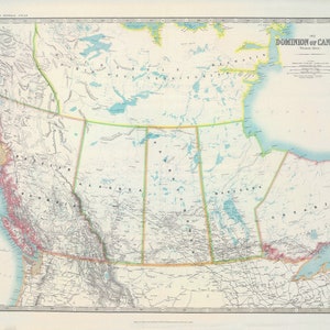 Johnson, Western Canada, 1912 , map on heavy cotton canvas, 22x27" approx.