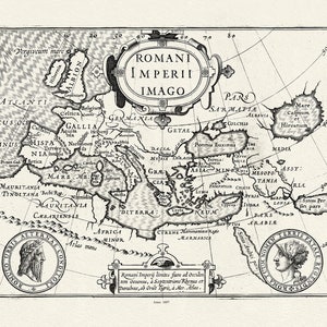 Romani Imperii Imago, 1607, (L'Impero Romano), mappa su tela di cotone pesante, 22x27" ca.