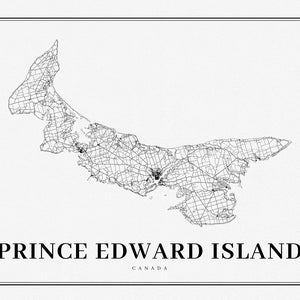 PEI: Prince Edward Island, eine moderne Karte