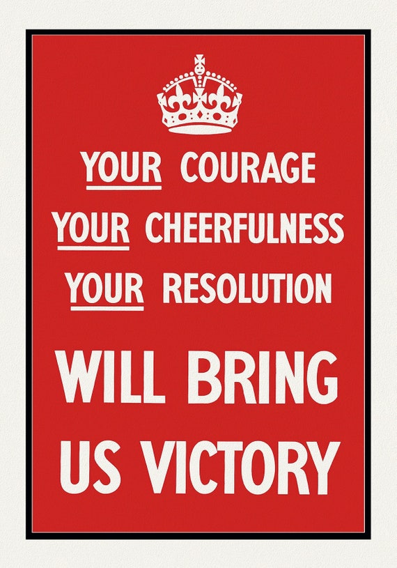 E Bring Us Victory!, vintage war poster on durable cotton canvas, 50 x 70 cm, 20 x 25" approx.