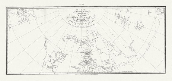 General Chart shewing the track of H. M. Ships Fury and Hecla, on a Voyage for the Discovery of a North West Passage, 1821 -22 -23. 21 x 36"