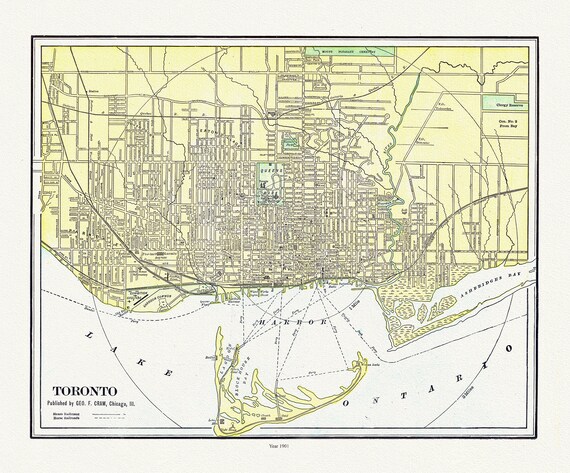 Toronto: Cram et Murray, 1901 , map on heavy cotton canvas, 22x27" approx.