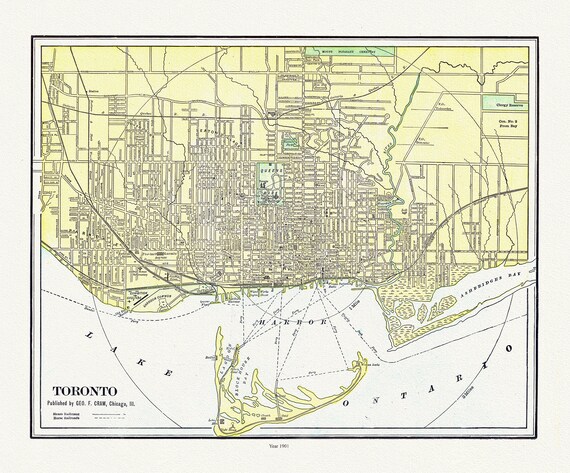 Toronto: Cram et Murray, 1901 , map on heavy cotton canvas, 22x27" approx.