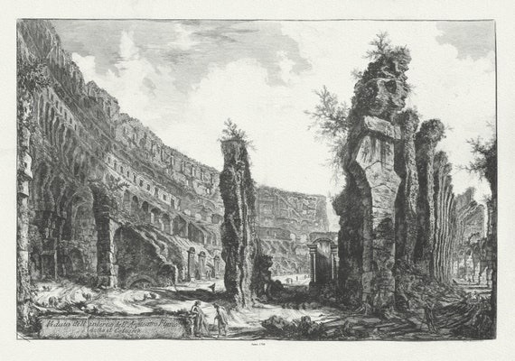 Giovanni Battista Piranesi,  Vedute di Roma, Interior View of the Colosseum,  c. 1760