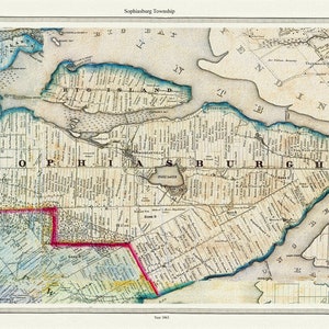 Canton de Sophiasburg dans le comté de Prince Edward, Tremaine auth., 1863, carte sur toile de coton lourde, 45 x 65 cm, 18 x 24 » env.