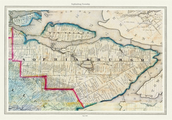 Township of Sophiasburg in Prince Edward County, Tremaine auth., 1863, map on heavy cotton canvas, 45 x 65 cm, 18 x 24" approx.