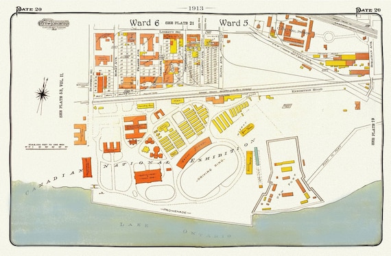 Plate 20, Toronto West, Liberty Village, CNE, 1913