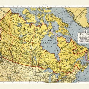 J.W. Clement Co., Canada, 1943, map on heavy cotton canvas, 22x27" approx.