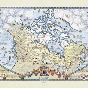 Furse, Canada, 1964 , map on durable cotton canvas, 50 x 70 cm or 20x25&quot; approx.
