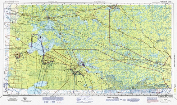 Aeronautical Chart,  Ontario, Lake of the Woods Section, 1970