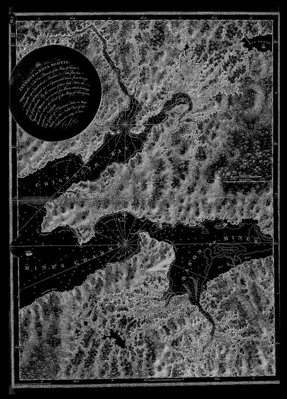 The isthmus of Nova Scotia.Halifax.1780 Ver. BWI , map on durable cotton canvas, 50 x 70 cm, 20 x 25" approx.