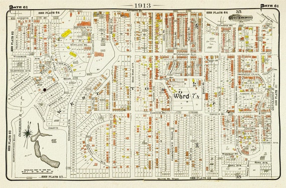 Plate 61, Toronto West, High Park North to Junction, 1913