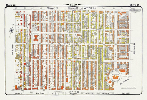 Plate 25, Toronto Downtown West, Annex South, 1910