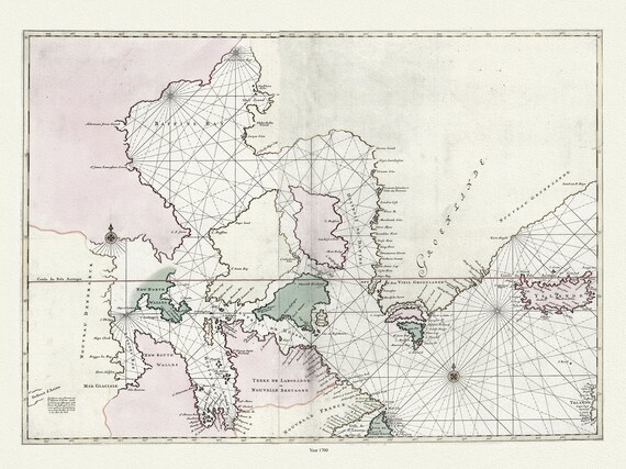 Carte particulière de l'Amerique septentrionale ou sont compris le destroit de Davids, le destroit de Hudson, Mortier auth.,1700, 20x25"