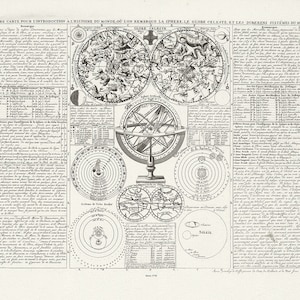 Henri Chatelaine, Tom I. nr 1. Premiere Carte Pour L'Introduction A L'Histoire Du Monde, 1718, płótno 22x27" ok.