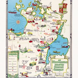 Une carte historique du comté de Simcoe, ontario, 1944, carte sur toile de coton lourd, 22x27 " environ.