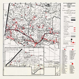 Karte des Lakehead, Nordwesten ontario Region, 1959, Karte auf schwerem Baumwollleinen, 50 x 70cm, 20 x 25" ca.