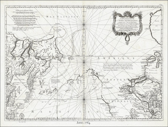 Jacques Nicolas Bellin, Canada, Pacific North West, 1764