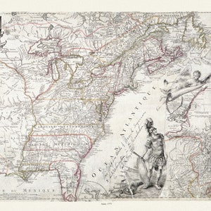 Carte de l'Amérique Septle. pour servir à l'intelligence de la guerre entre les Anglois et les insurgents, 1777,canvas,22x27" approx.