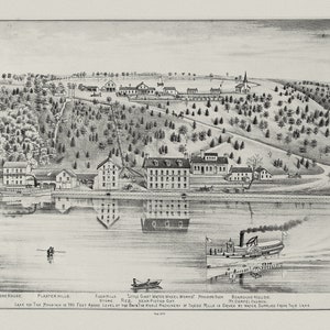 Glenora & Lake on the Mountain, Picton, comté de Prince Edward, 1878, carte sur toile de coton lourde, 45 x 65 cm, 18 x 24 » env.