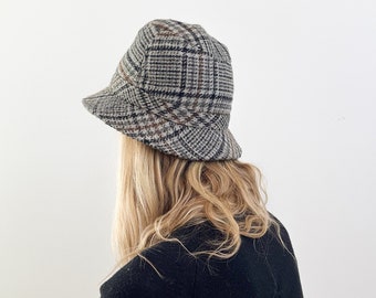 Vintage Weather Proof Tuck Away Prince of Wales Plaid Hat | Bucket Hat, Fedora