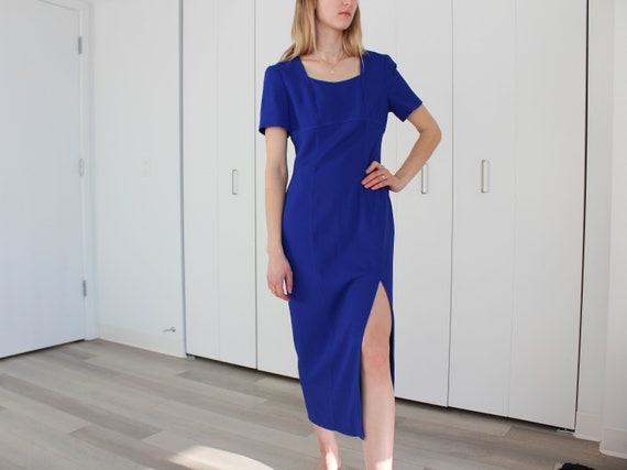 Vintage Liz Claiborne Dress | Cobalt Blue Made in… - image 10