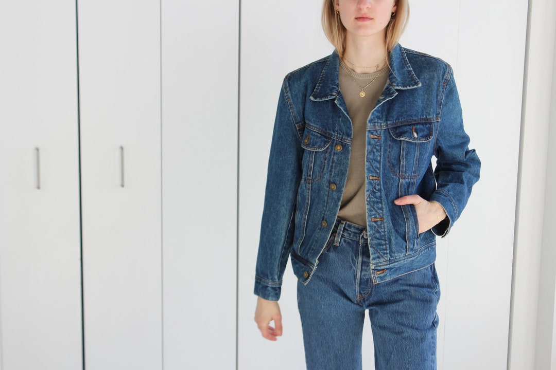 rhc Used Denim Jacket （indigo） Vintage Trucker Denim Jacket Indigo Blue - Etsy