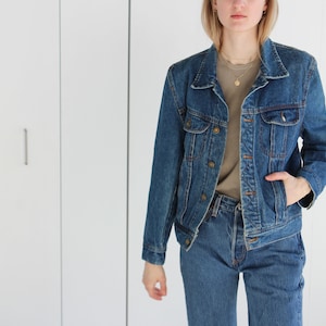 Vintage Trucker Denim Jacket Indigo Blue