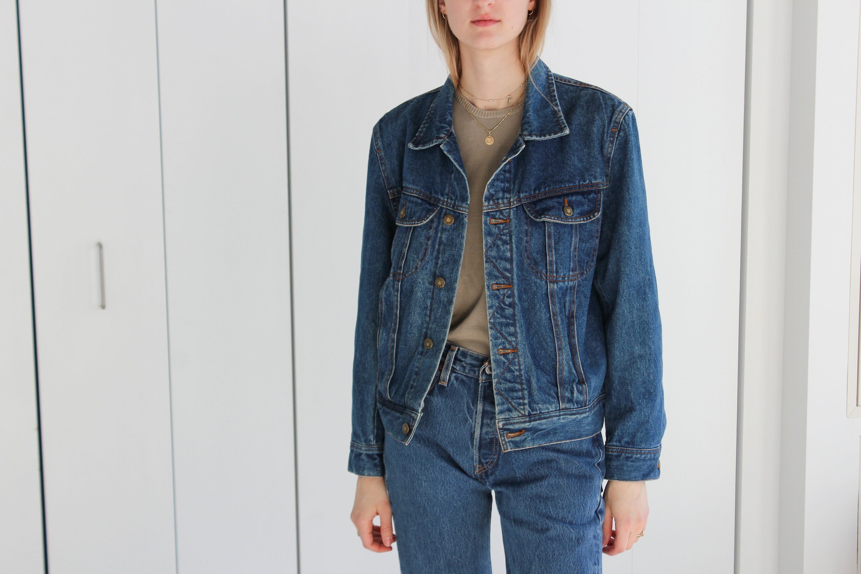 Vintage Trucker Denim Jacket Indigo Blue - Etsy