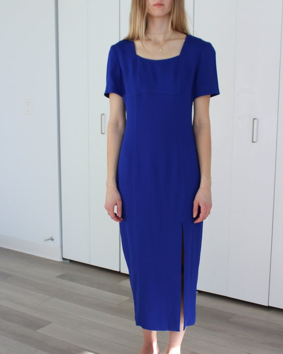 Vintage Liz Claiborne Dress | Cobalt Blue Made in… - image 6